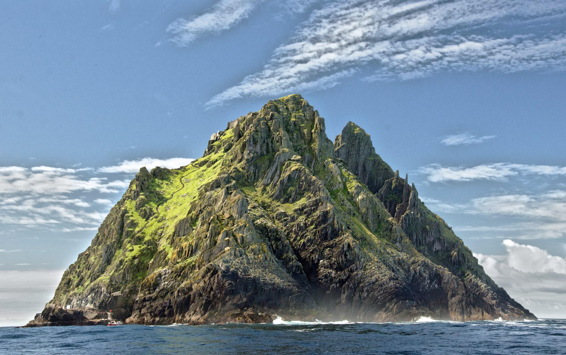 Skellig Michael (Ireland). Also doubles as Luke Skywalker's retreat/pity palace in Star Wars